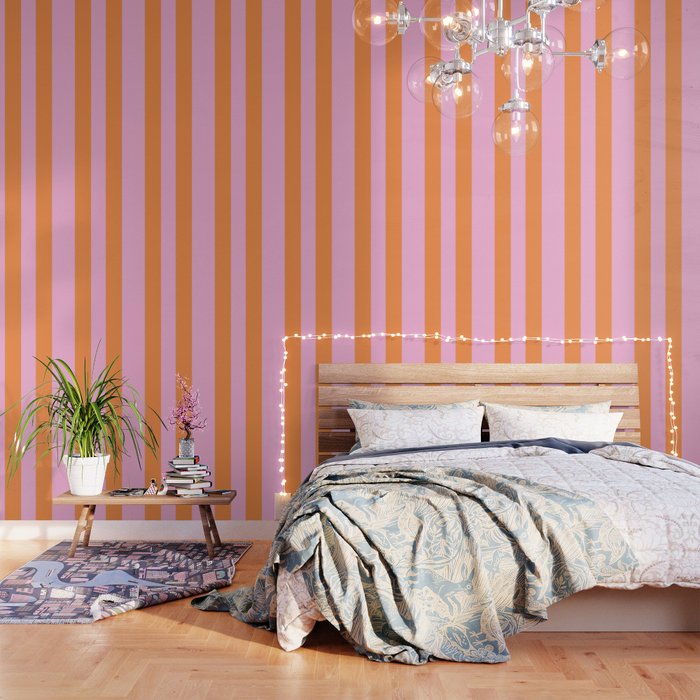 Orange and Pink Stripes  Wallpaper Gallery Image 3