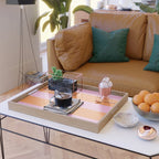 Orange and Pink Stripes  Serving Tray Gallery Image 2