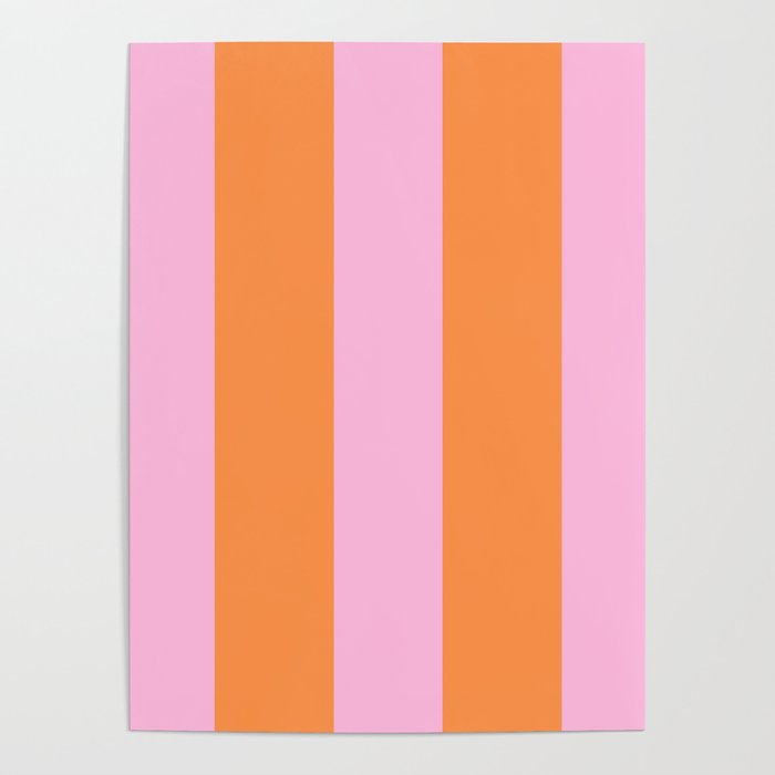 Orange and Pink Stripes  Poster Gallery Image 4