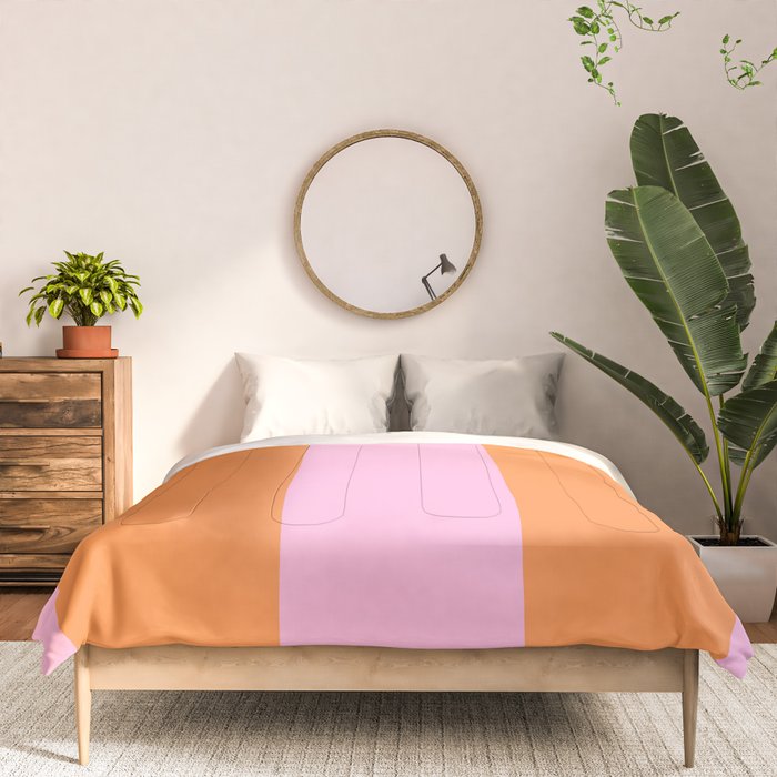 Orange and Pink Stripes  Comforter Gallery Image 3