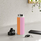 Orange and Pink Stripes  Water Bottle Gallery Image 4