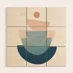 Abstract Minimal Shapes 31 Wood Wall Art Gallery Image 1