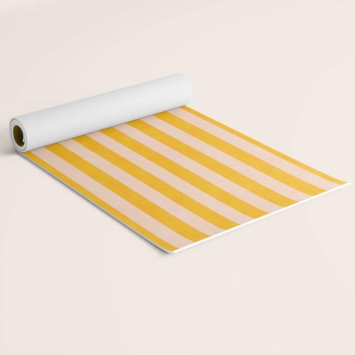 STRIPES 001 A - Goldenrod Yoga Mat Gallery Image 2