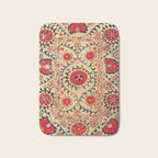 Samarkand Suzani Bokhara Uzbekistan Floral Embroidery Print Bath Mat Gallery Image 1