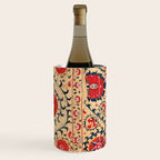 Samarkand Suzani Bokhara Uzbekistan Floral Embroidery Print Wine Chiller Gallery Image 3