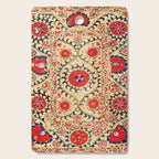 Samarkand Suzani Bokhara Uzbekistan Floral Embroidery Print Cutting Board Gallery Image 1
