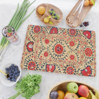 Samarkand Suzani Bokhara Uzbekistan Floral Embroidery Print Cutting Board Gallery Image 2