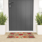 Samarkand Suzani Bokhara Uzbekistan Floral Embroidery Print Welcome Mat Gallery Image 3