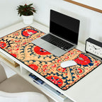 Samarkand Suzani Bokhara Uzbekistan Floral Embroidery Print Desk Mat Gallery Image 2