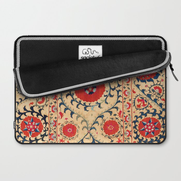 Samarkand Suzani Bokhara Uzbekistan Floral Embroidery Print Laptop Sleeve Gallery Image 2