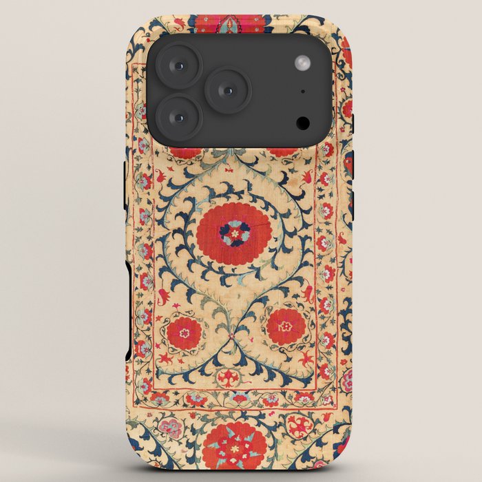 Samarkand Suzani Bokhara Uzbekistan Floral Embroidery Print iPhone Case Gallery Image 7