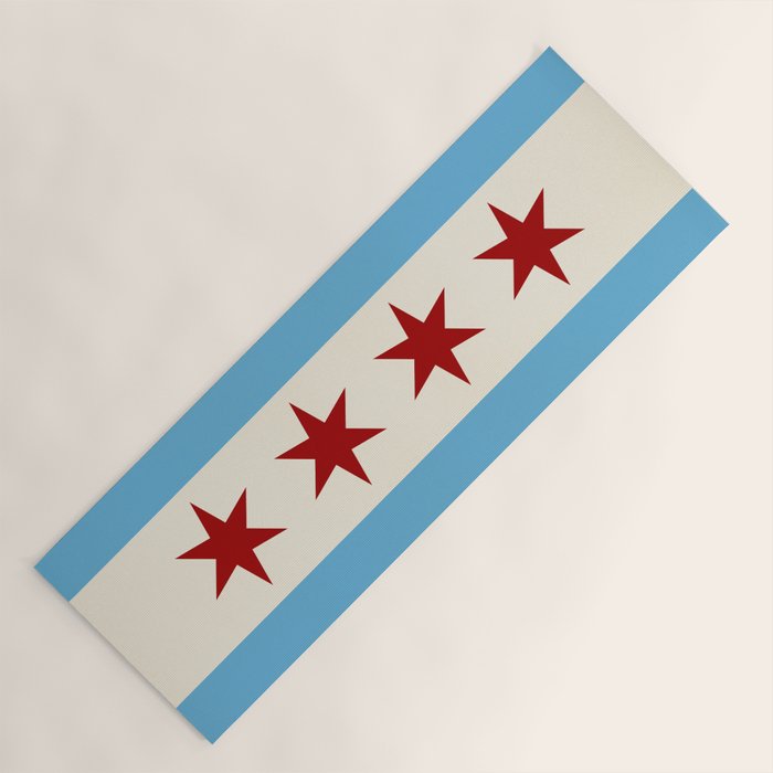 Chicago Flag II Yoga Mat Gallery Image 1