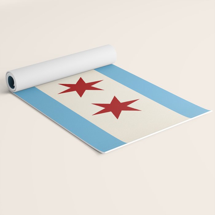 Chicago Flag II Yoga Mat Gallery Image 2
