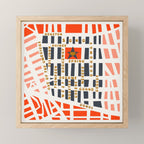 SOHO MAP NYC PINK Mini Art Print Gallery Image 1