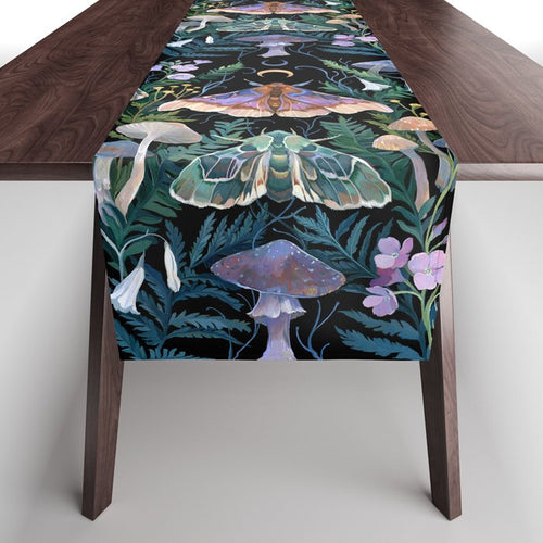 Sphinx Moth Moon Garden Table Runner