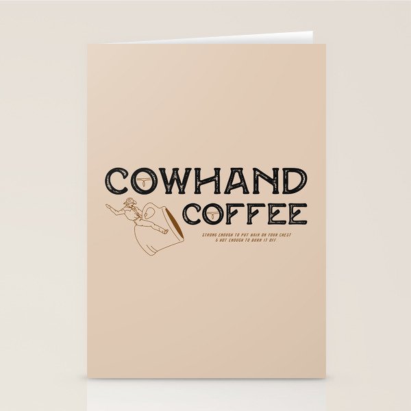 Cowhand Coffee - Rustic Stationery Card Gallery Image 1
