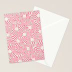 Checkered Pink Matrix Stationery Card Gallery Image 2