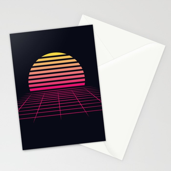 Retrowave sunset 2 / 80s - 90s Retro Stationery Card Gallery Image 2