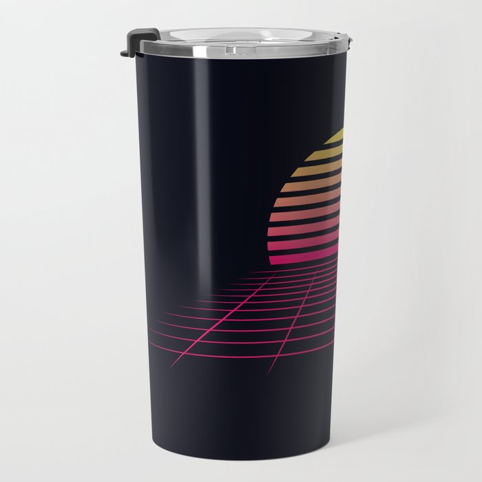 Retrowave sunset 2 / 80s - 90s Retro Travel Mug Gallery Image 3