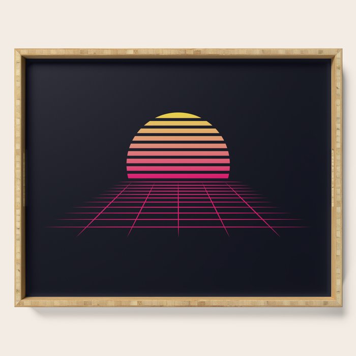 Retrowave sunset 2 / 80s - 90s Retro Serving Tray Gallery Image 1
