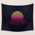Retrowave sunset 2 / 80s - 90s Retro Wall Tapestry Gallery Image 4