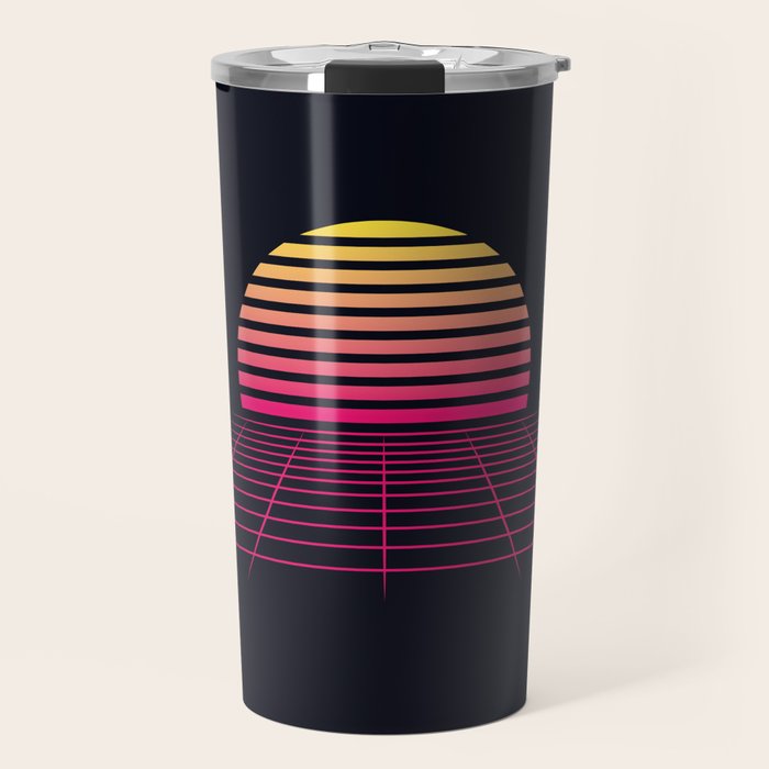 Retrowave sunset 2 / 80s - 90s Retro Travel Mug Gallery Image 1