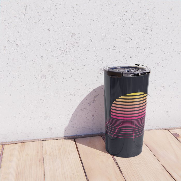 Retrowave sunset 2 / 80s - 90s Retro Travel Mug Gallery Image 4