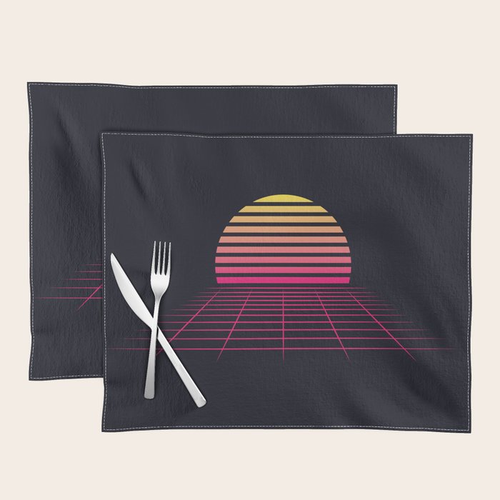 Retrowave sunset 2 / 80s - 90s Retro Placemat Gallery Image 1