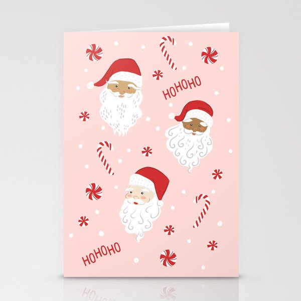 Peppermint Santas Stationery Card Gallery Image 1