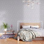 Watercolor hand painted lavender lilac blue floral Wallpaper Gallery Image 3