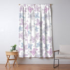 Watercolor hand painted lavender lilac blue floral Window Curtain Gallery Image 5