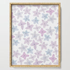 Watercolor hand painted lavender lilac blue floral Serving Tray Gallery Image 1