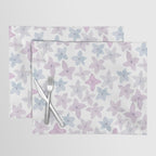 Watercolor hand painted lavender lilac blue floral Placemat Gallery Image 1