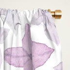 Watercolor hand painted lavender lilac blue floral Window Curtain Gallery Image 2