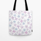 Watercolor hand painted lavender lilac blue floral Tote Bag Gallery Image 1