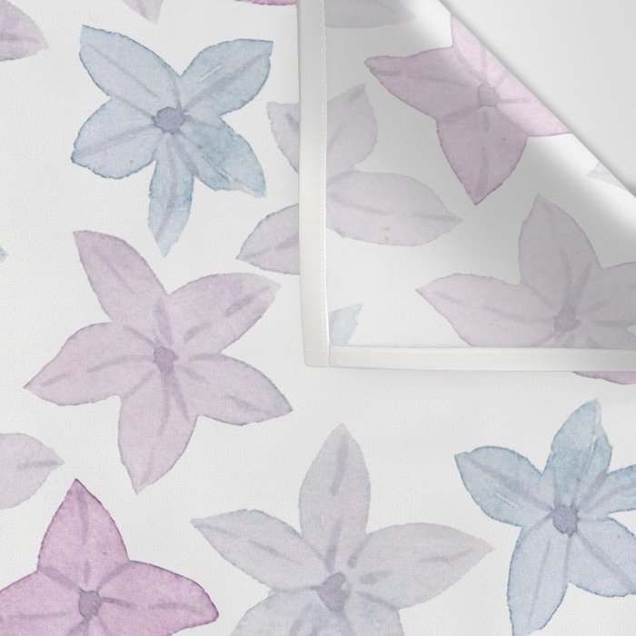 Watercolor hand painted lavender lilac blue floral Wall Tapestry Gallery Image 3