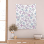 Watercolor hand painted lavender lilac blue floral Wall Tapestry Gallery Image 2