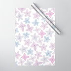 Watercolor hand painted lavender lilac blue floral Wrapping Paper Gallery Image 1