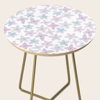Watercolor hand painted lavender lilac blue floral Side Table Gallery Image 2