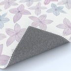 Watercolor hand painted lavender lilac blue floral Rug Gallery Image 4