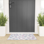 Watercolor hand painted lavender lilac blue floral Welcome Mat Gallery Image 3