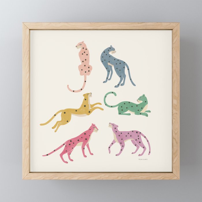 Leopard Rainbows Mini Art Print Gallery Image 1