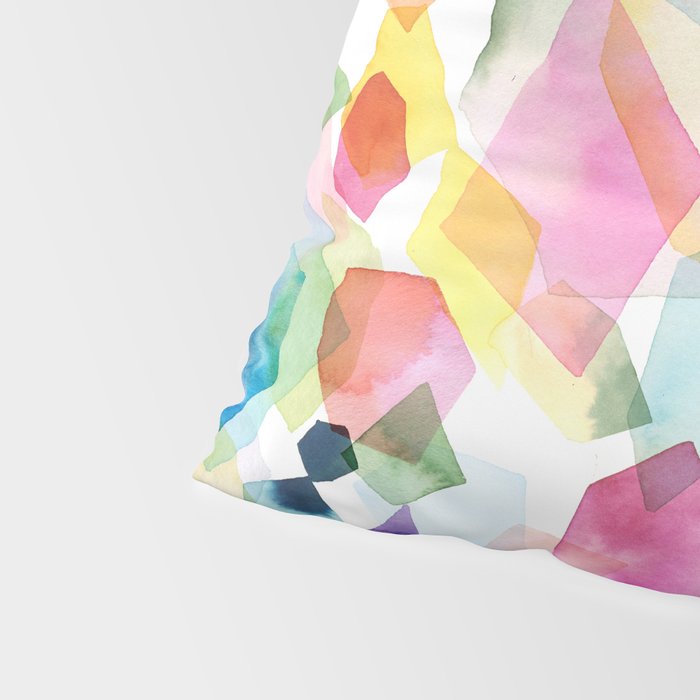 Crystals and Gems Splash Pink Blue Pillow Sham Gallery Image 4