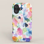 Crystals and Gems Splash Pink Blue iPhone Case Gallery Image 1