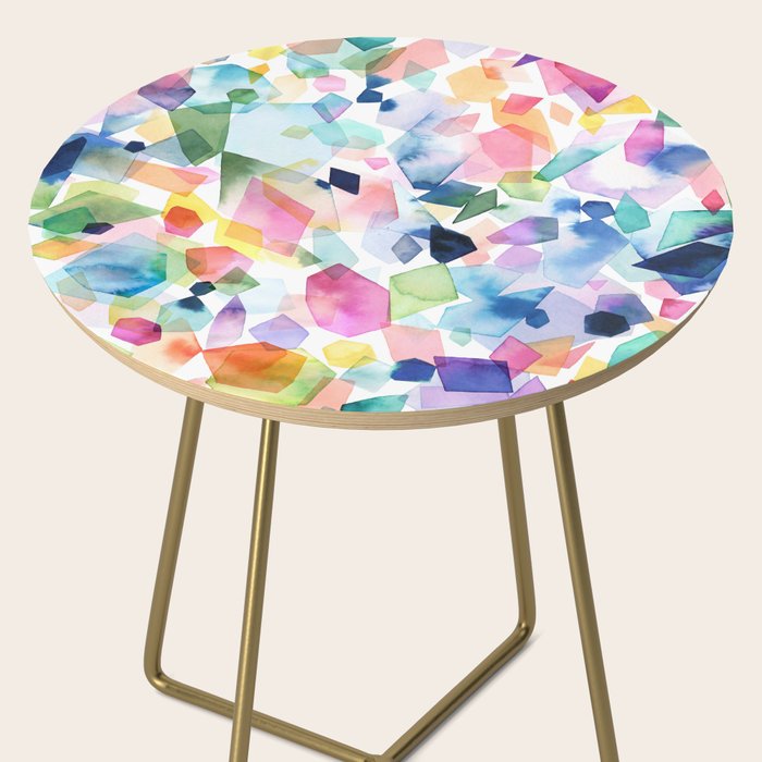 Crystals and Gems Splash Pink Blue Side Table Gallery Image 2
