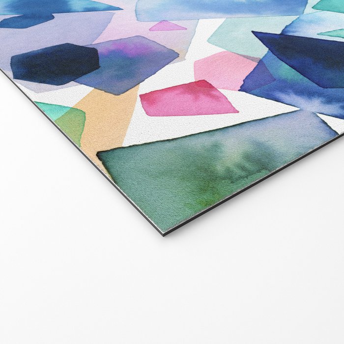 Crystals and Gems Splash Pink Blue Welcome Mat Gallery Image 2