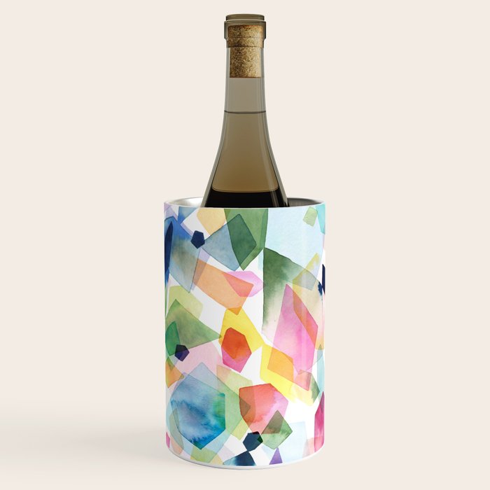 Crystals and Gems Splash Pink Blue Wine Chiller Gallery Image 2