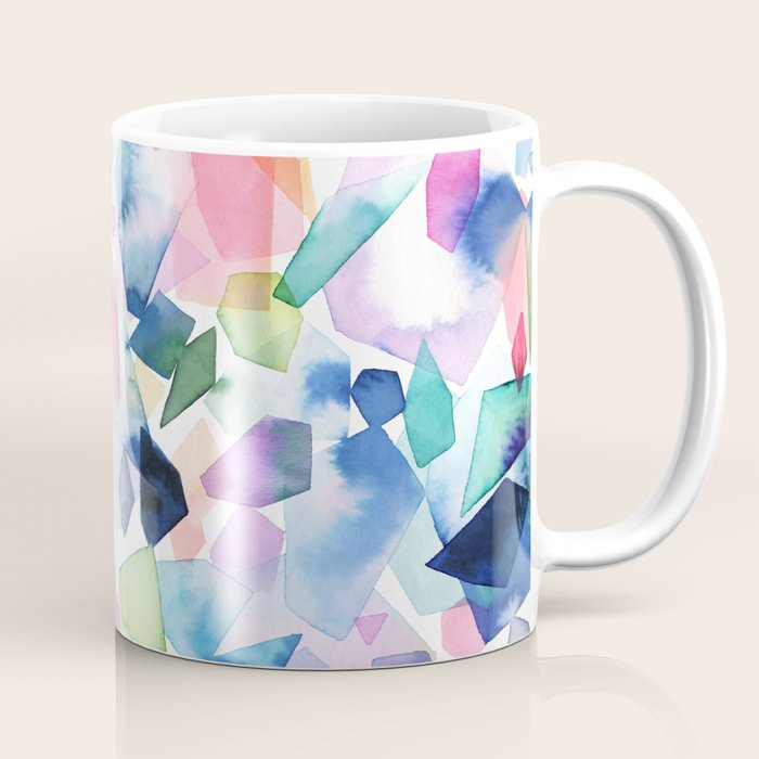 Crystals and Gems Splash Pink Blue Coffee Mug Gallery Image 1