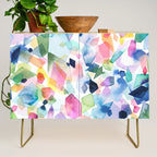 Crystals and Gems Splash Pink Blue Credenza Gallery Image 1