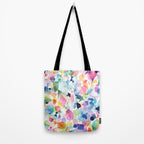 Crystals and Gems Splash Pink Blue Tote Bag Gallery Image 2